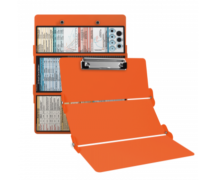 WhiteCoat Clipboard® Trifold - Orange Critical Care Edition